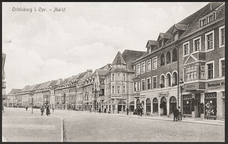 Ortelsburg Marktstr. -  Aufnahme aus der Vorkriegszeit